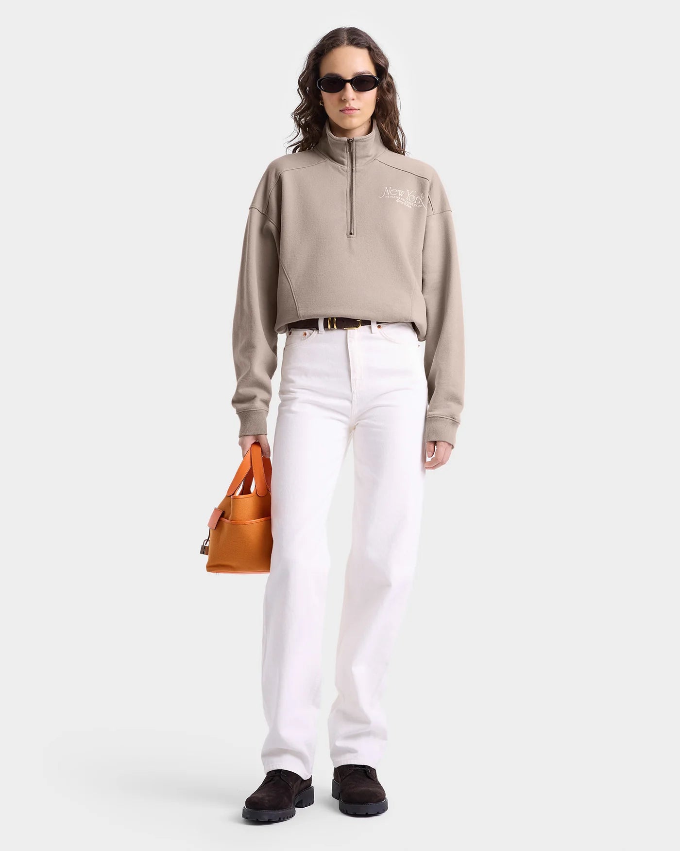 Y 94 Quarter Zip - Elephant/White