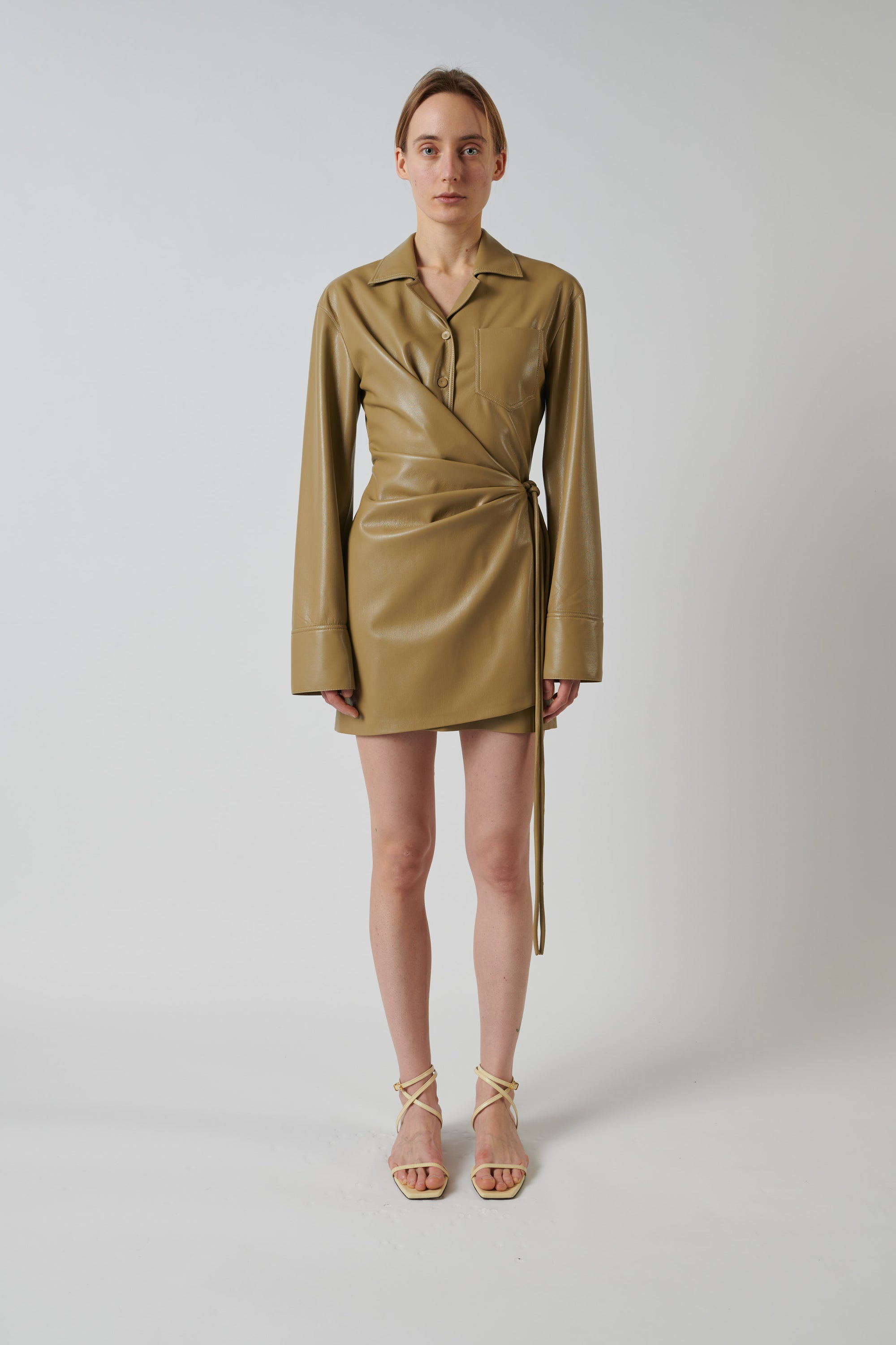 Xaviera Okobor Alt-Leather Mini Dress