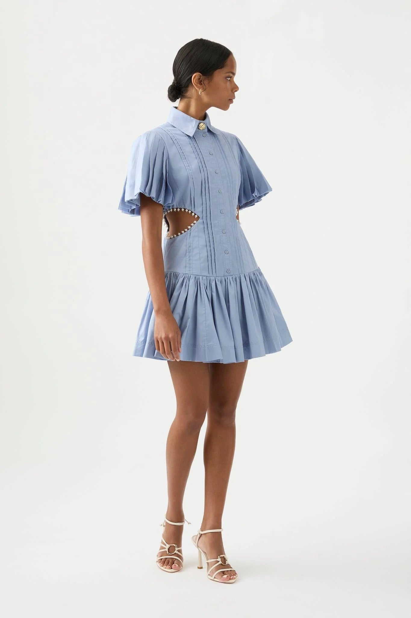Mythos Pearl Waist Mini Dress