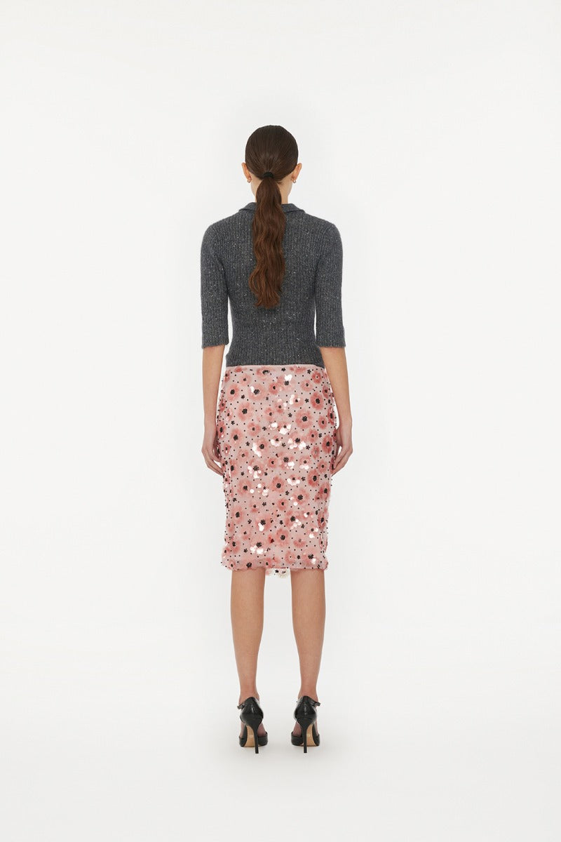 Flower Sequins Skirt