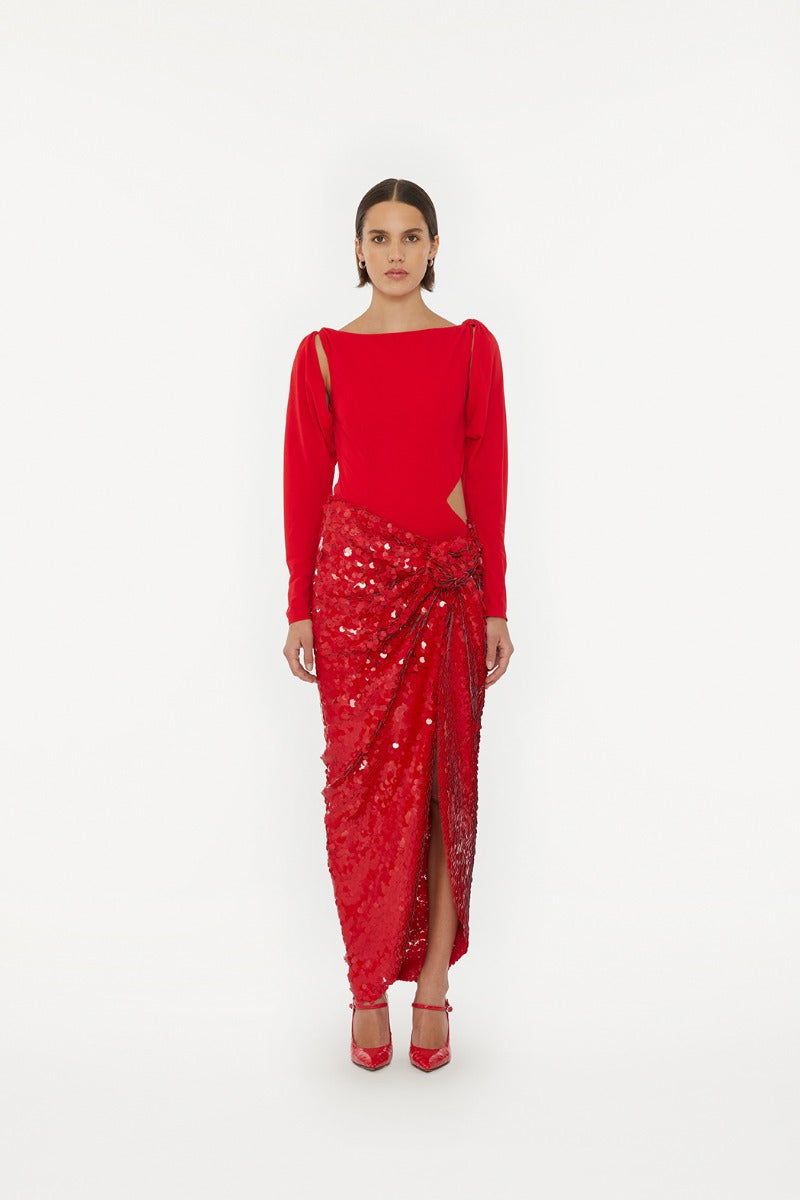 Assymetric Sequin Skirt