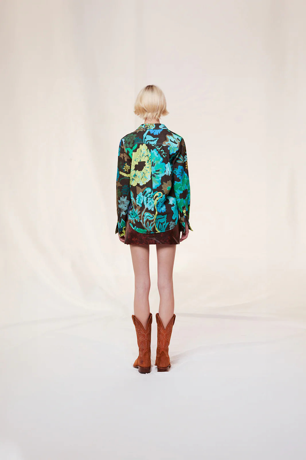 MICLA - Floral printed linen-blend overshirt