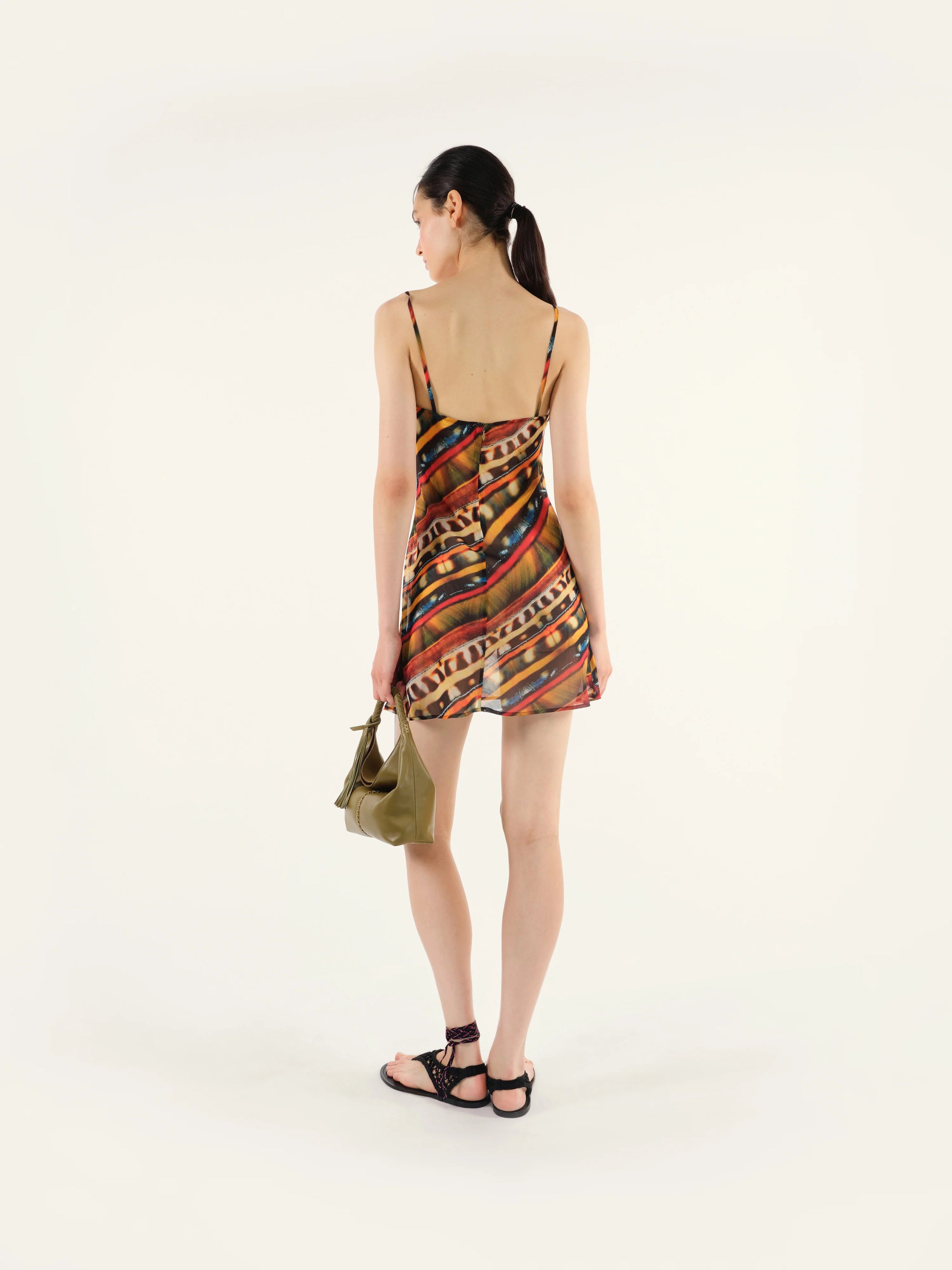 MECY - Printed mini camisole dress