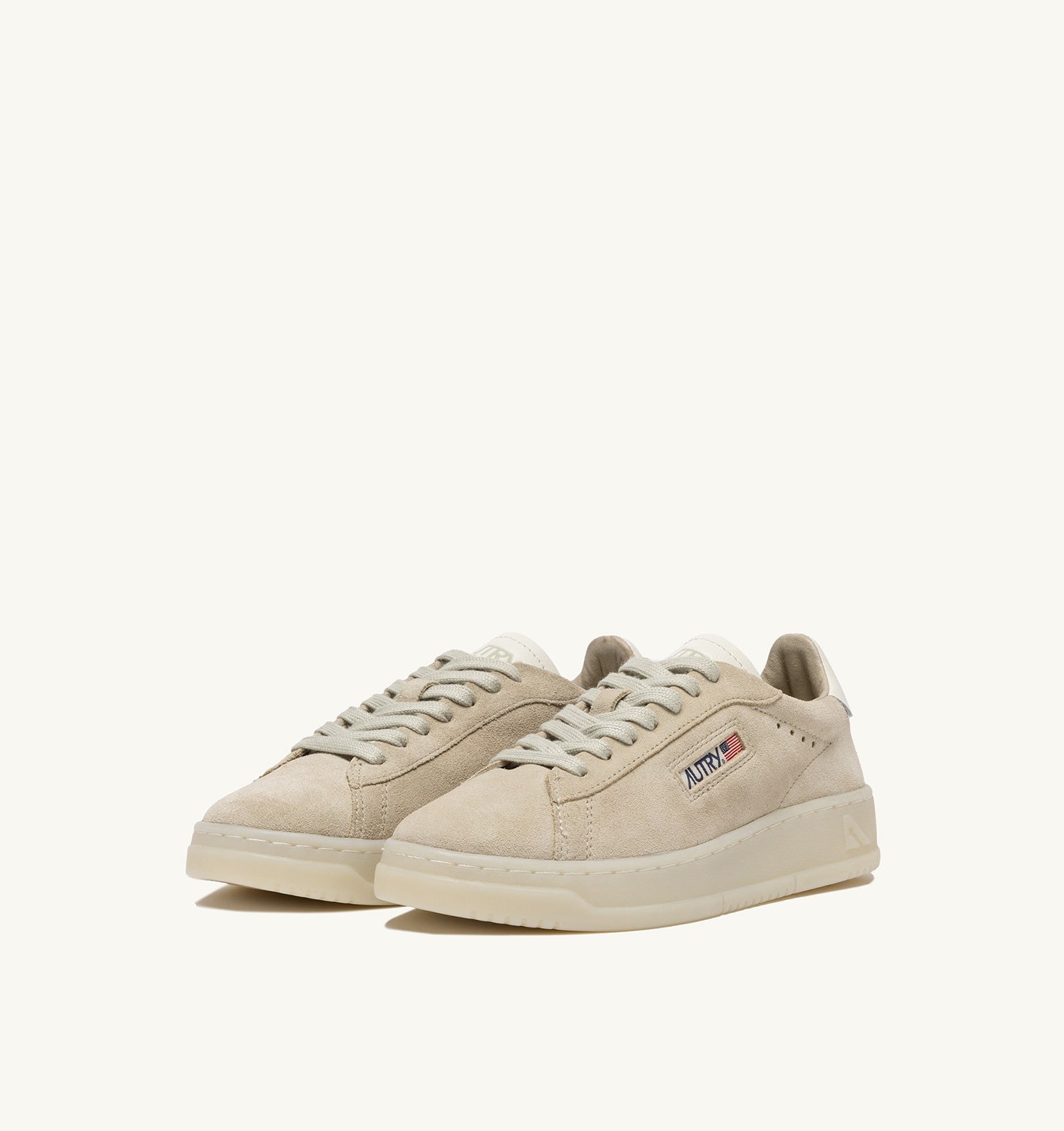 DALLAS LOW SNEAKERS IN MARSHMALLOW AND PAPYRUS SUEDE