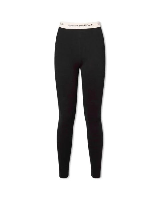 Serif Logo Ribbed Legging