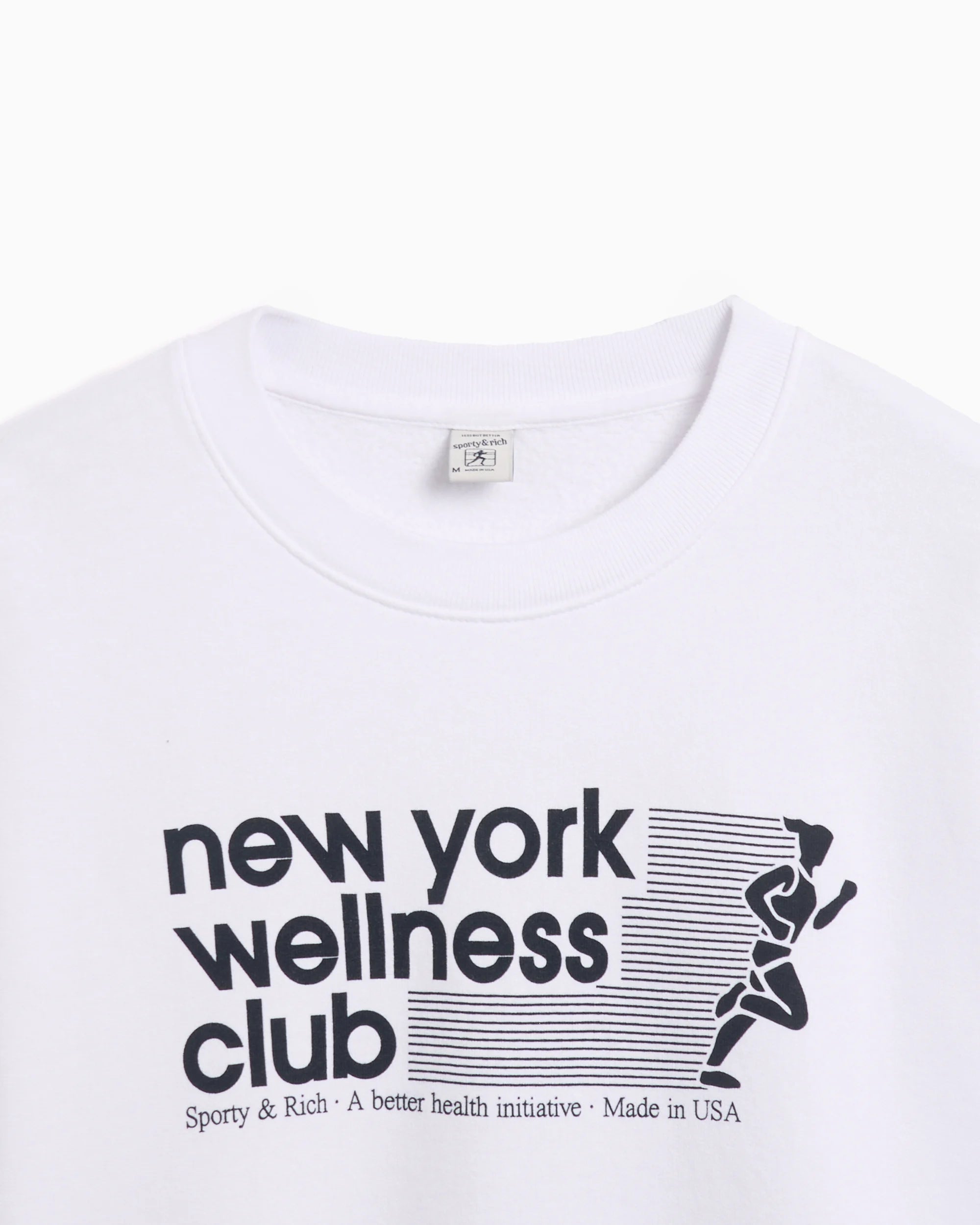 USA Wellness Club Crewneck - White/Navy