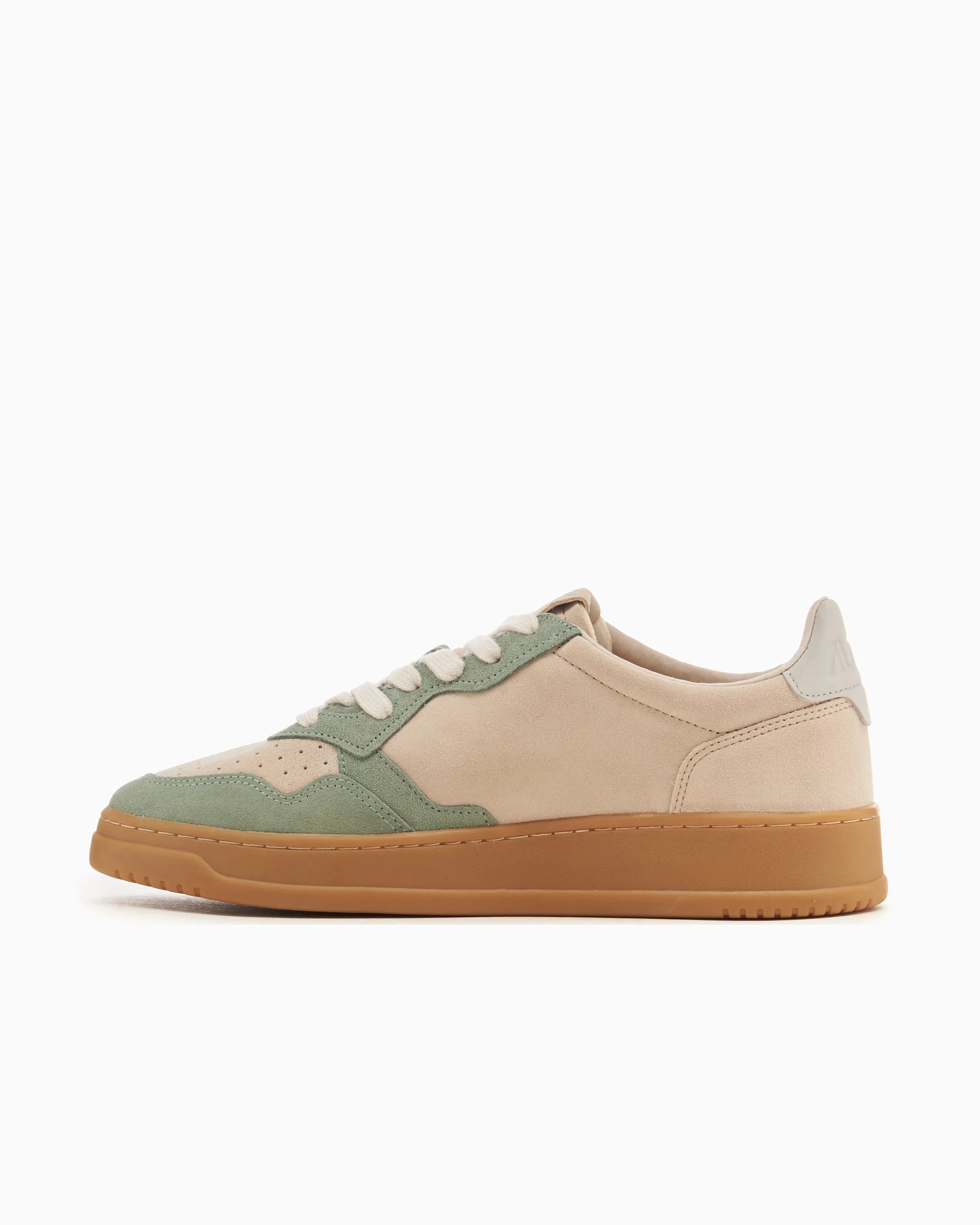 Medallist Low Sneakers in Sand and Green Suede