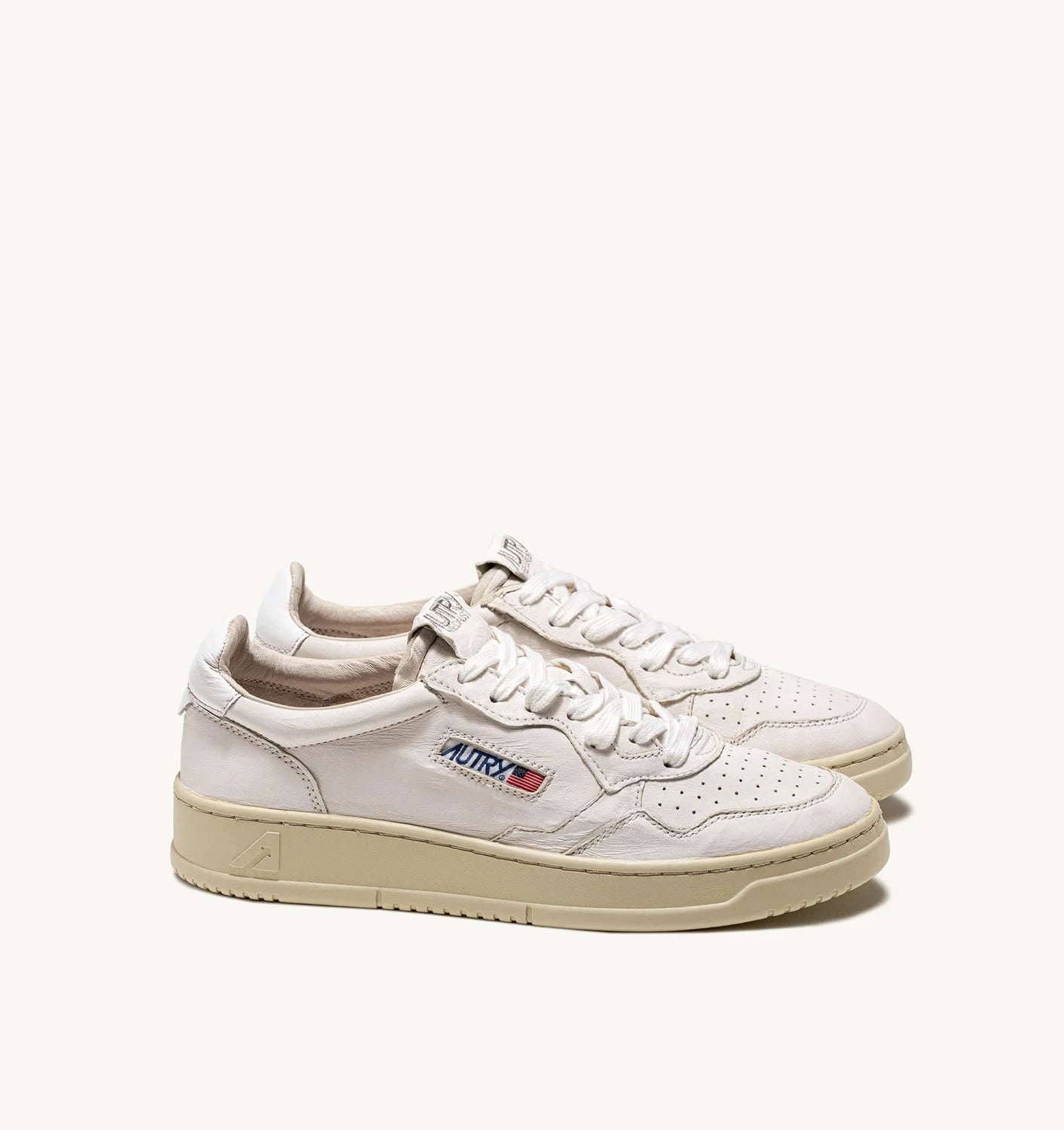 Medalist Low Sneakers In Soft Goatskin Color White Medalist Low Sneakers In Soft Goatskin Color White