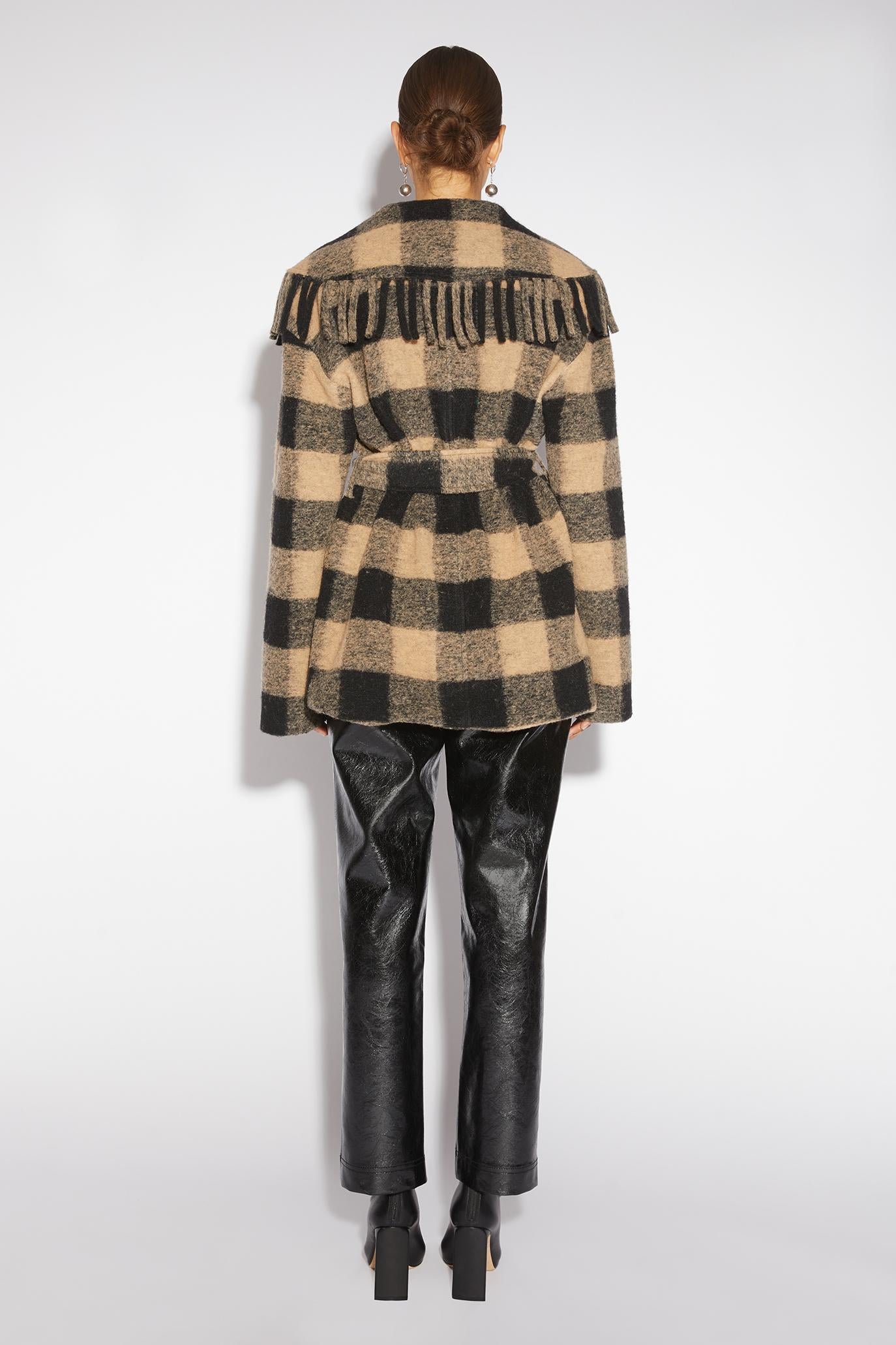 Henriette Fringe Buffalo Plaid Coat